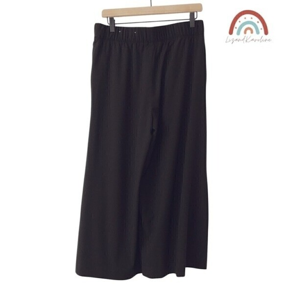 Soft Surroundings Go Lively Slit Hem Cropped Wide Leg High Waist Athletic Pants - Picture 3 of 12